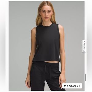 Lululemon Classic-Fit Cotton-Blend Tank Top size 10 black